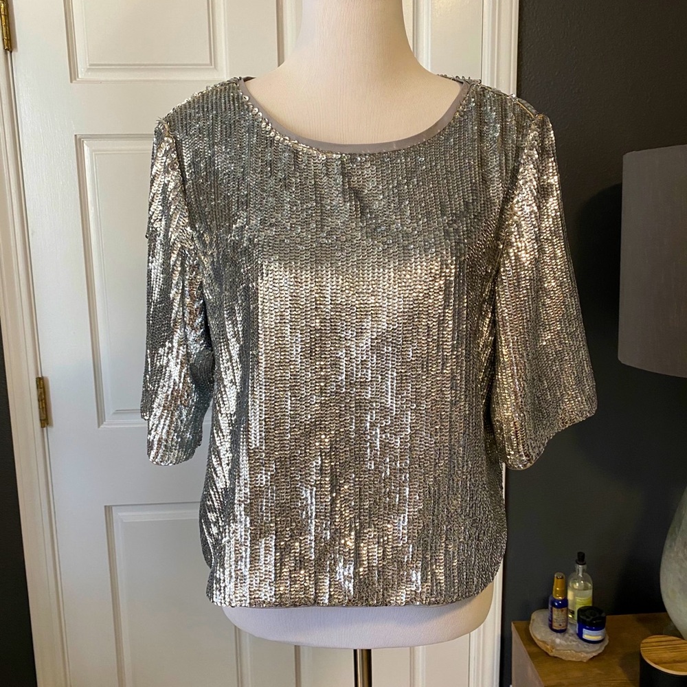 Holiday sequin top